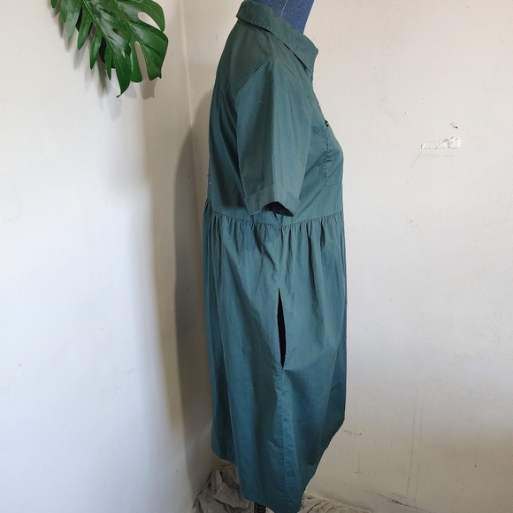 GAP Green Cotton Dress with Pockets - Picture 4 of 7